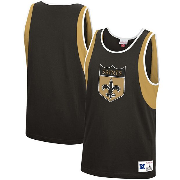 New Orleans Saints Mitchell & Ness Cotton Tank Top - Mens