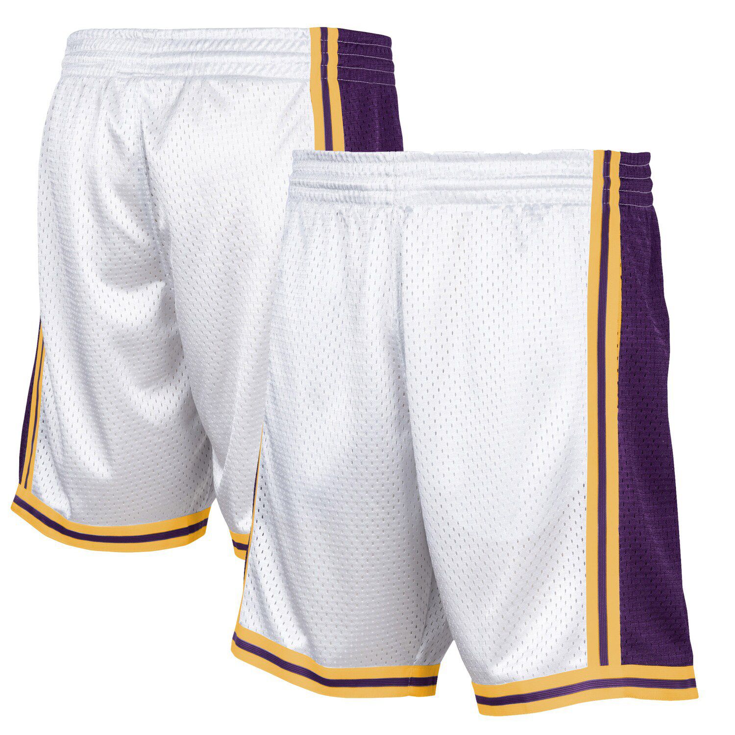 Youth Mitchell & Ness Purple/Black Los Angeles Lakers 2009/10 Hardwood Classics Fadeaway Reload 3.0 Swingman Shorts Size: Extra Large