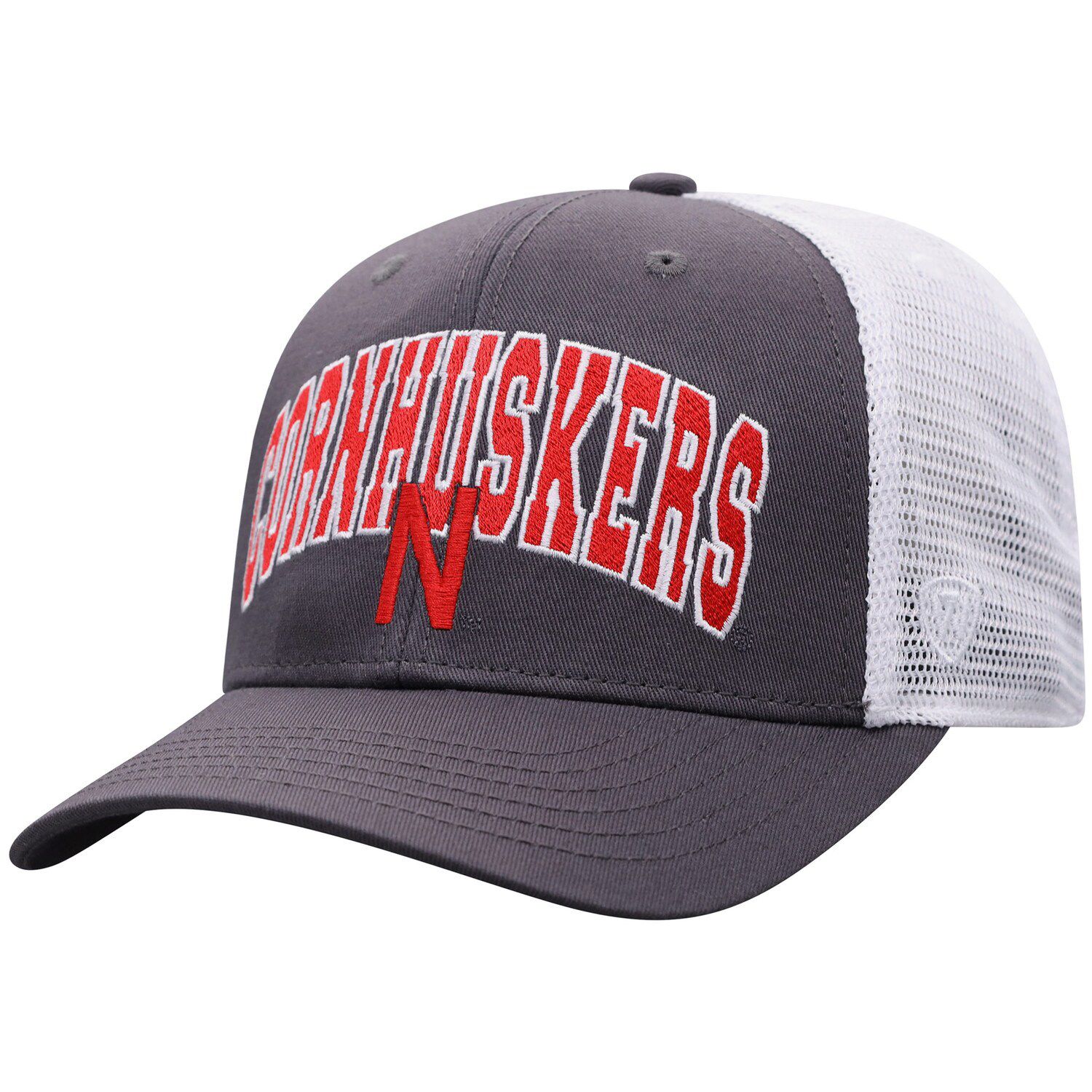 Image for Unbranded Men's Top of the World Charcoal/White Nebraska Huskers Classic Arch Trucker Snapback Hat at Kohl's.