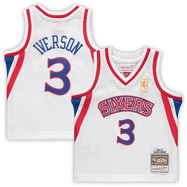 Infant Mitchell Ness Allen Iverson White Philadelphia 76ers 1996 97 Hardwood Classics Retired Player Jersey