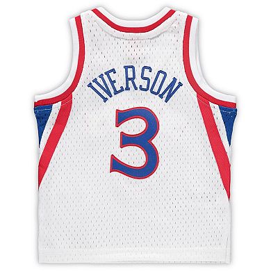 Infant Mitchell & Ness Allen Iverson White Philadelphia 76ers 1996/97 Hardwood Classics Retired Player Jersey