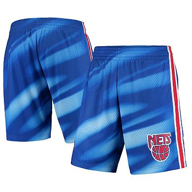 Men's Mitchell & Ness Blue New Jersey Nets Hardwood Classics Swingman Shorts