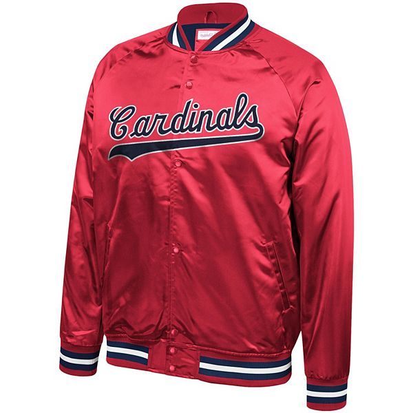 Mitchell & Ness, Jackets & Coats, Mitchell Ness St Louis Cardinals  Throwback Satin Bomber Jacket Size Medium