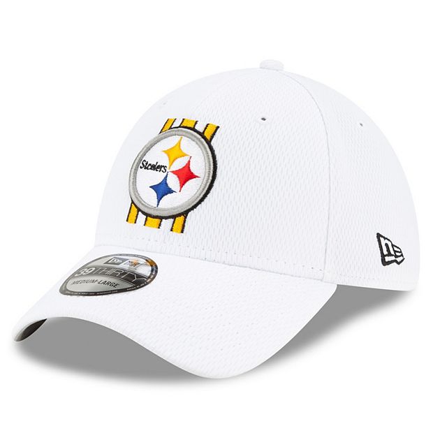 Pittsburgh Steelers New Era Camp Tri-Color 39THIRTY Structured Flex Hat