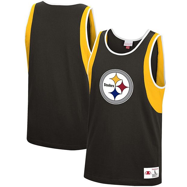 Men's Mitchell & Ness Black Pittsburgh Steelers Matchup Tank Top