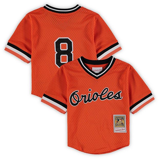 Preschool & Toddler Mitchell & Ness Cal Ripken Jr. Orange Baltimore Orioles  Cooperstown Collection Mesh Batting