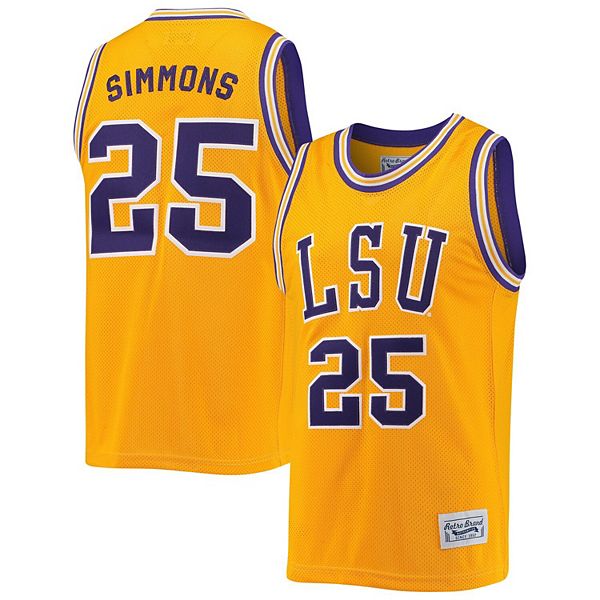 Men's Original Retro Brand Ben Simmons Purple LSU Tigers