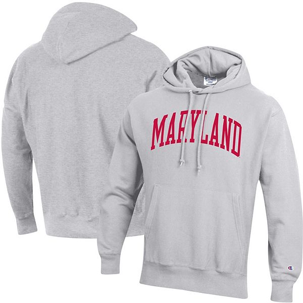 Men's Champion Heathered Gray Maryland Terrapins Team Arch Reverse