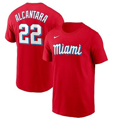 Men's Nike Sandy Alcantara Red Miami Marlins City Connect Name