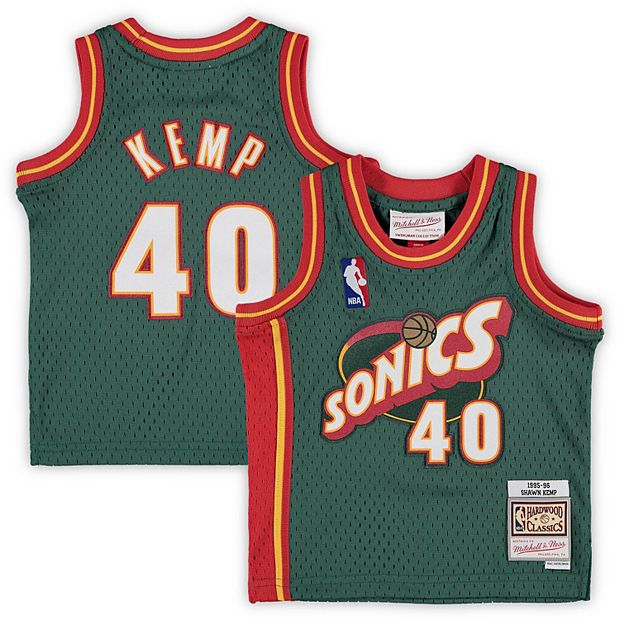 Men's Mitchell & Ness Shawn Kemp Green Seattle SuperSonics