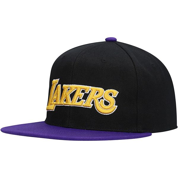 Men's Los Angeles Lakers Mitchell & Ness Gold/Black Hardwood Classics Core Snapback  Hat