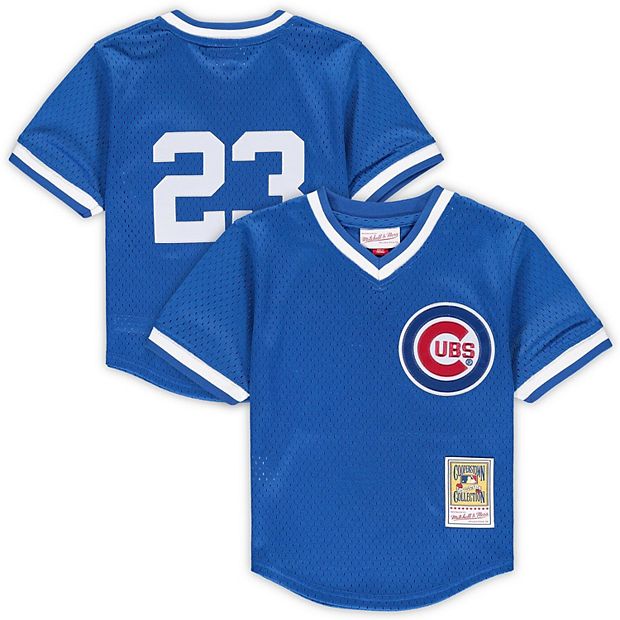 Preschool & Toddler Mitchell & Ness Ryne Sandberg Royal Chicago Cubs  Cooperstown Collection Mesh V-Neck