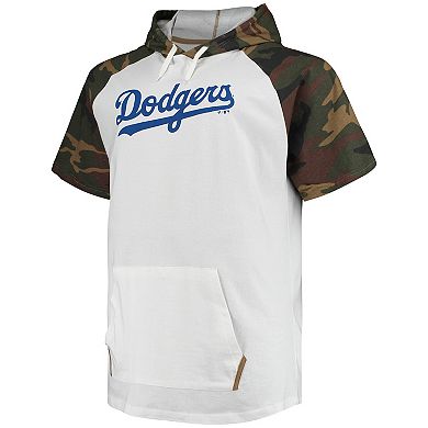 Men's Mookie Betts White/Camo Los Angeles Dodgers Player Big & Tall Raglan Hoodie T-Shirt