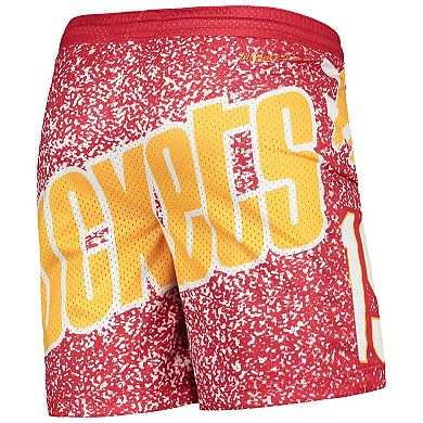 Youth Mitchell & Ness Red Houston Rockets Hardwood Classics Jumbotron Shorts