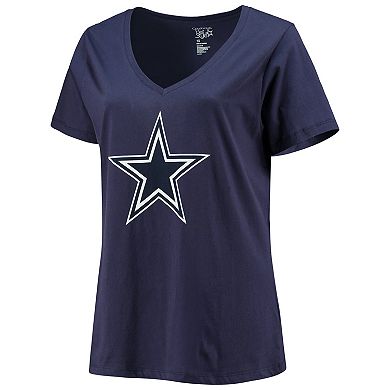 Women's Fanatics Branded CeeDee Lamb Navy Dallas Cowboys Plus Size Name & Number V-Neck T-Shirt