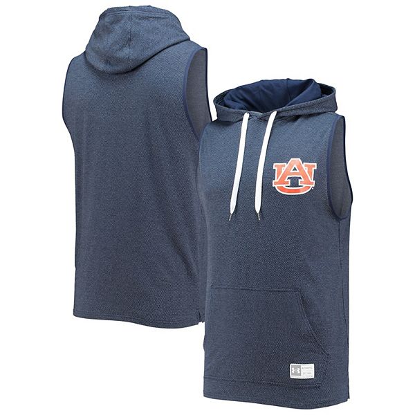 Men's Under Armour Navy Auburn Tigers Gameday Tri-Blend Sleeveless Pullover  Hoodie