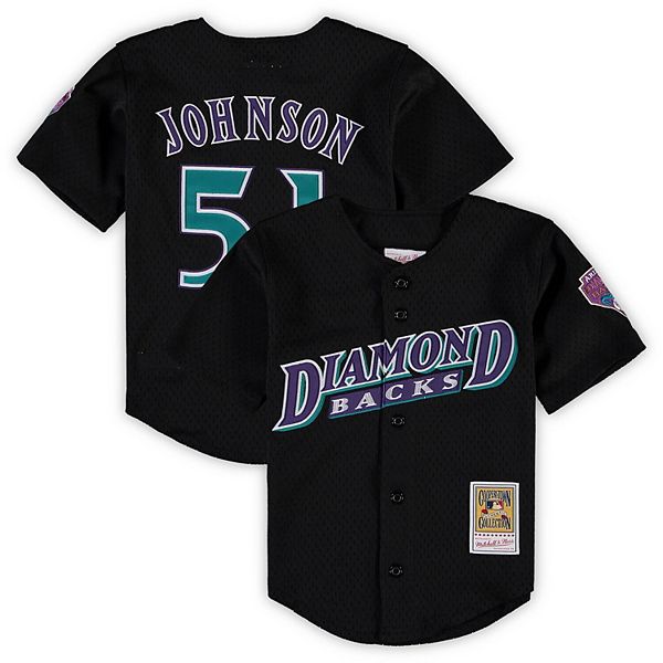 Preschool & Toddler Mitchell & Ness Randy Johnson Black Arizona  Diamondbacks Cooperstown Collection Mesh Batting Practice Jersey