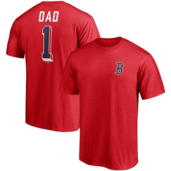 Men's Fanatics Branded Red Boston Red Sox Number One Dad Team T-Shirt