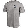 Men's Fanatics Branded Heathered Gray New York Yankees Number One Dad Team T-Shirt