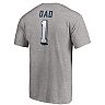 Men's Fanatics Branded Heathered Gray New York Yankees Number One Dad Team T-Shirt