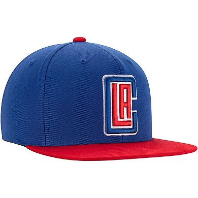 Men's Mitchell & Ness Royal/Red LA Clippers Two-Tone Wool Snapback Hat