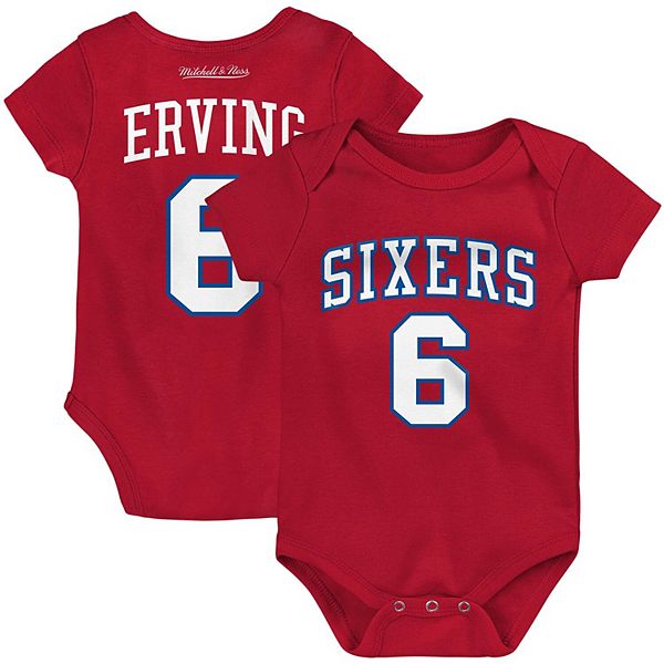 Infant Mitchell & Ness Julius Erving Red Philadelphia 76ers Hardwood ...