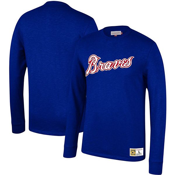Men's Mitchell & Ness Royal Atlanta Braves Cooperstown Collection
