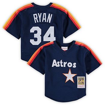 Nolan Ryan Houston Astros Mitchell & Ness Youth Cooperstown Collection Mesh Batting Practice Jersey - Navy