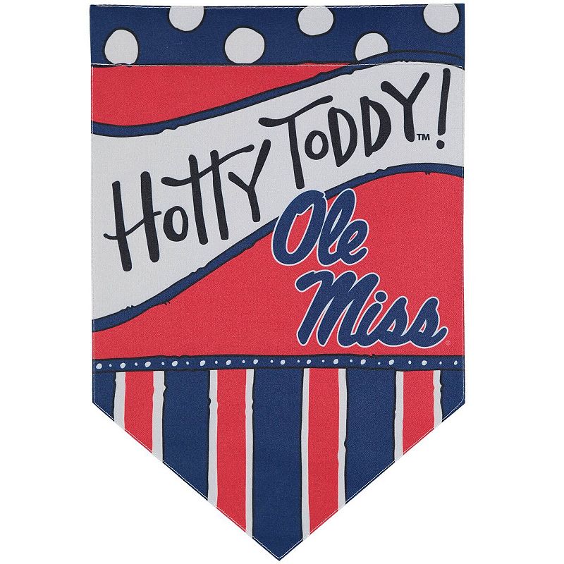 Ole Miss Rebels 12 x 18 Dots & Stripes Double-Sided Flag, Multicolor