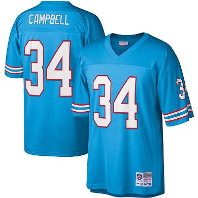 Men's Mitchell & Ness Earl Campbell Light Blue Houston Oilers Legacy Replica Jersey