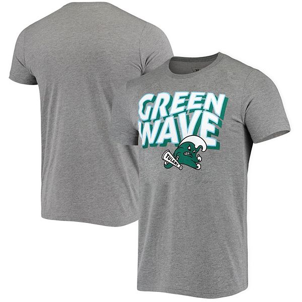 Men's Homefield Heathered Gray Tulane Green Wave Vintage Logo Tri-Blend ...