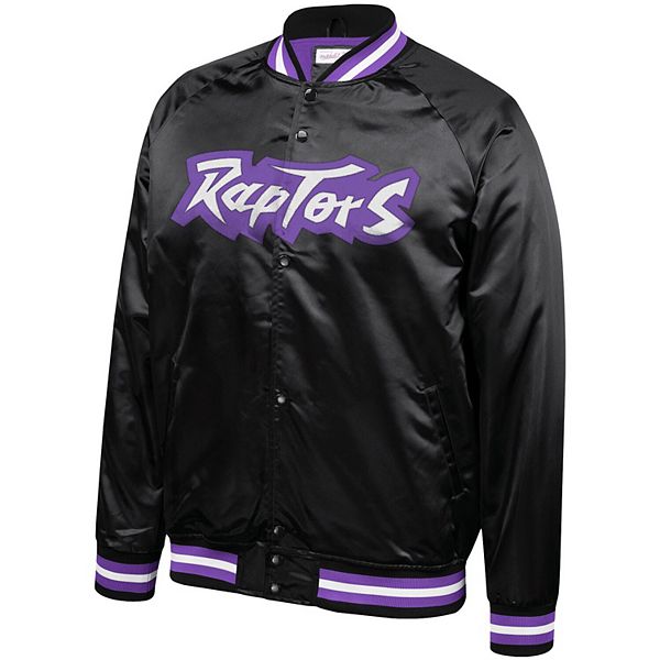 Toronto Raptors Purple Satin Varsity Jacket