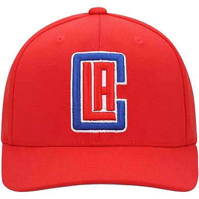 Men's Mitchell & Ness Red LA Clippers Ground Stretch Snapback Hat