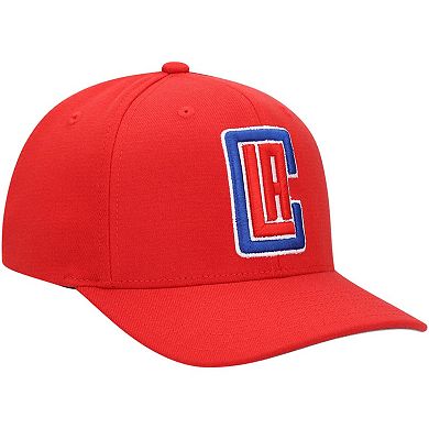 Men's Mitchell & Ness Red LA Clippers Ground Stretch Snapback Hat