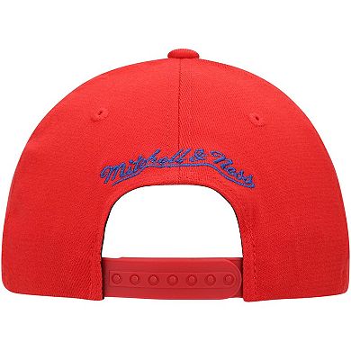 Men's Mitchell & Ness Red LA Clippers Ground Stretch Snapback Hat