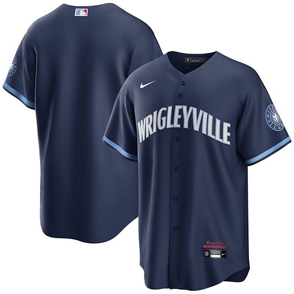 men's nike navy chicago cubs 2021 city connect replica jersey