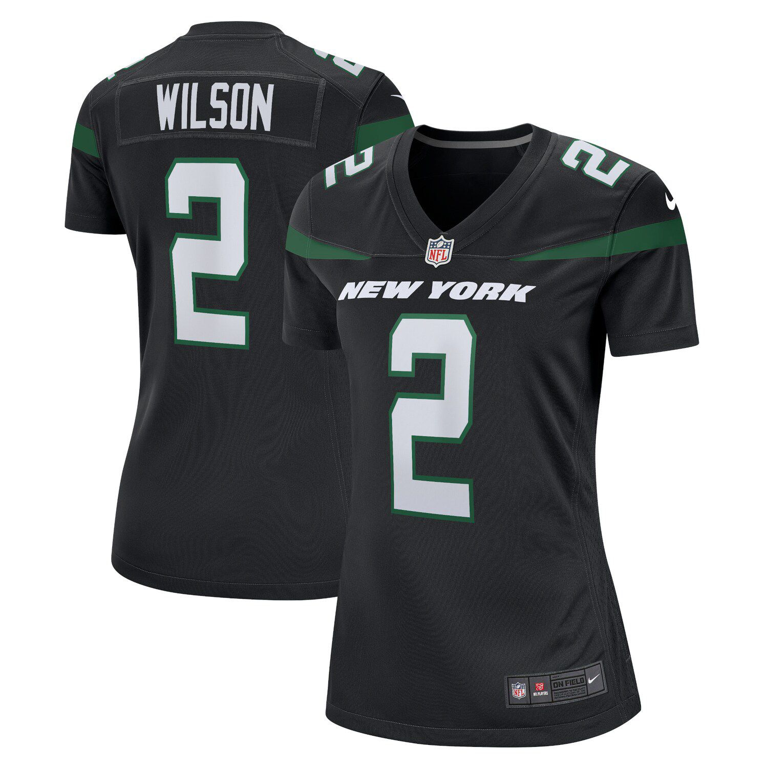 Men's Nike Zach Wilson Stealth Black New York Jets Vapor Elite Jersey