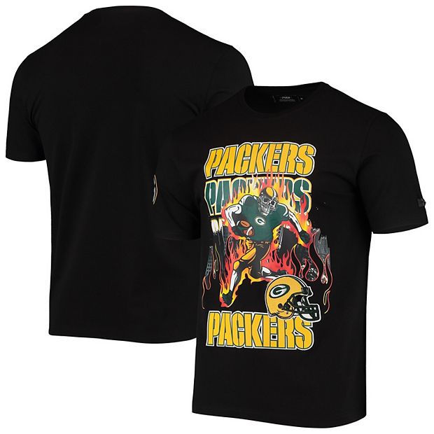Men's Pro Standard Black Green Bay Packers Skeleton T-Shirt