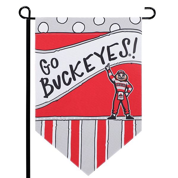 Ohio State Buckeyes 12'' x 18'' Dots & Stripes Double-Sided Flag