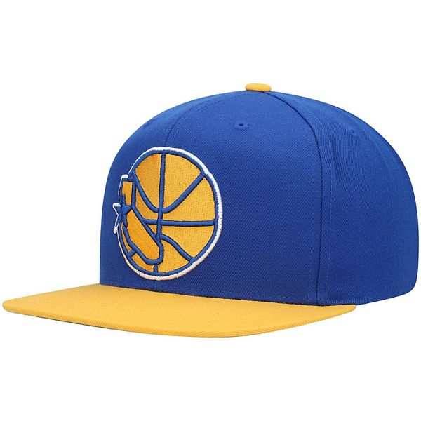 Men's Mitchell & Ness Cream Golden State Warriors Hardwood Classics Sail  2-Tone Snapback Hat