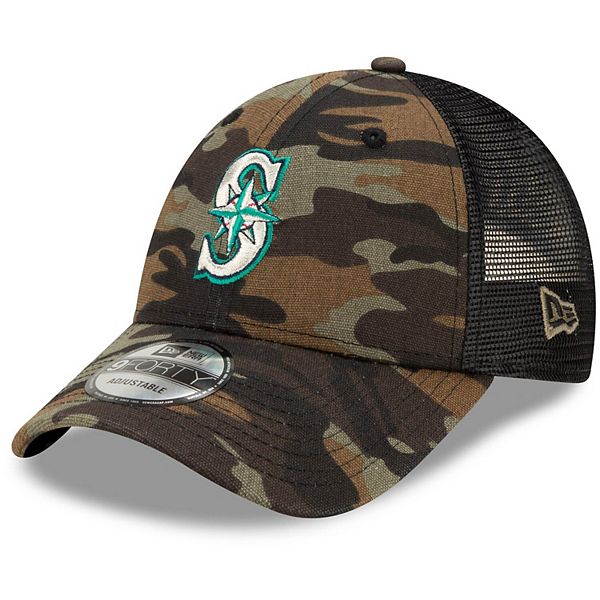 Men's New Era Camo Seattle Mariners 9FORTY Trucker Snapback Hat