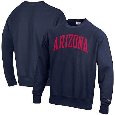 Men's Champion Navy Arizona Wildcats Arch Reverse Weave Pullover Sweatshirt