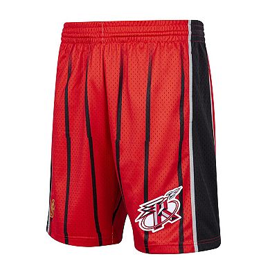 Men's Mitchell & Ness Red Houston Rockets Hardwood Classic Reload Swingman Shorts