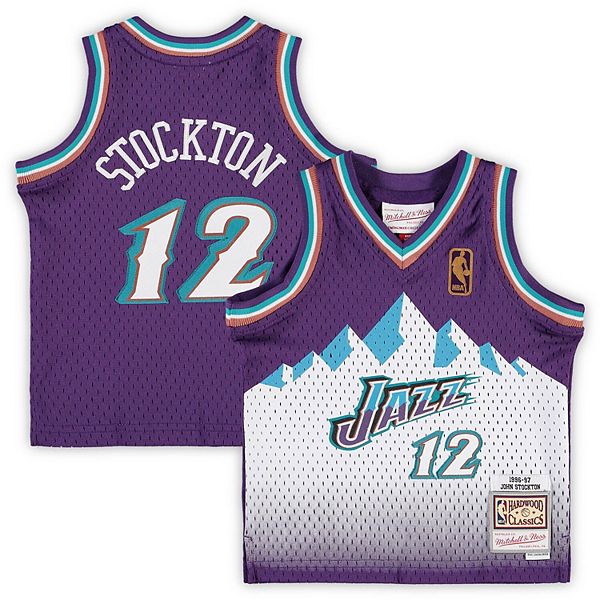 Vintage Purple Utah Jazz John Stockton Champion Jersey Sz. Youth XL