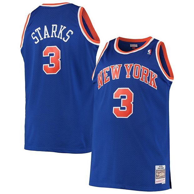 Men's Mitchell & Ness John Starks Blue New York Knicks Big & Tall Hardwood Classics Swingman Jersey