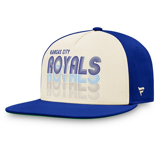 Men's Fanatics Branded Cream/Royal Kansas City Royals True Classic Gradient  Snapback Hat