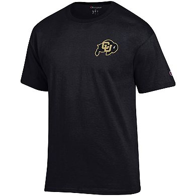 Men's Champion Black Colorado Buffaloes Stack 2-Hit T-Shirt