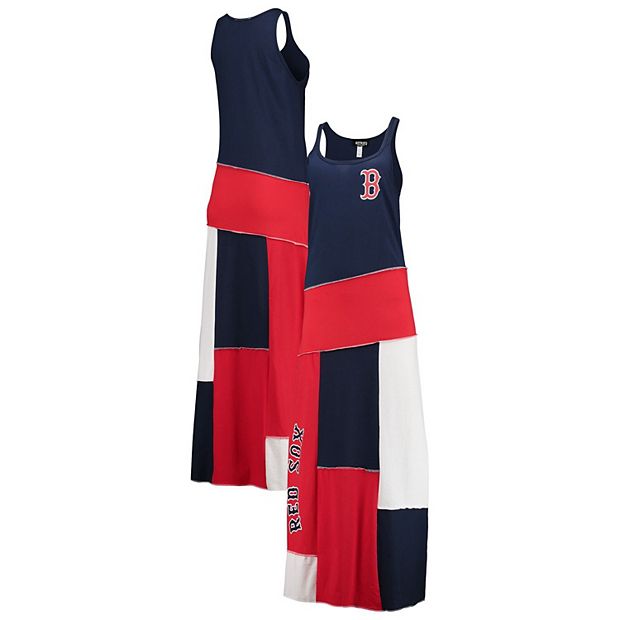 Women's Refried Apparel Navy/Red Boston Red Sox Scoop Neck Tri-Blend Maxi  Dress