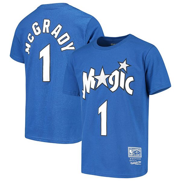 Youth Mitchell & Ness Tracy McGrady Black Orlando Magic Hardwood Classics  Name & Number T-Shirt