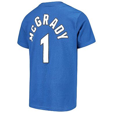 Youth Mitchell & Ness Tracy McGrady Blue Orlando Magic Hardwood Classics Name & Number T-Shirt